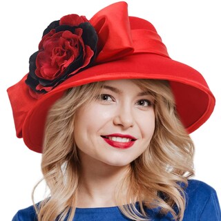 Foto 1 | Foto 1 | Gorro Forbusite Para Mujer Vestido De Fieltro De Lana Para Fiesta Otoño-invierno Rojo - Venta Internacional.