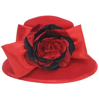 Foto 3 | Foto 3 | Gorro Forbusite Para Mujer Vestido De Fieltro De Lana Para Fiesta Otoño-invierno Rojo - Venta Internacional.