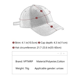 Foto 7 | Foto 7 | Gorra De Béisbol Vptmrp  Gorra De Sol De Ala Extendida  Secado Rápido  Gris - Venta Internacional.