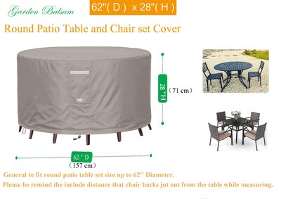 Foto 2 | Foto 2 | Fundas Para Muebles De Patio Bálsamo De Jardín Impermeables 62 Cm Color Beige - Venta Internacional.