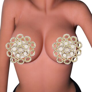Foto 3 | Foto 3 | Fundas Para Pecho Mosstyus Empanadas Con Diamantes De Imitación Rave Party Club Doradas - Venta Internacional.