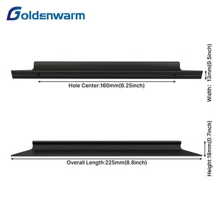 Foto 2 | Foto 2 | Tiradores De Gabinete De Aleación De Aluminio Negro Dorado Cálido De 160 Mm (paquete De 10) - Venta Internacional.