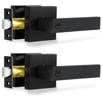 Palanca De Puerta Razcc Privacy Heavy Duty  Color Negro Mate  Paquete De 2 - Venta Internacional.