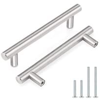 Manillas De Gabinete Probrico  Níquel Satinado  Acero Inoxidable  4 Pulgadas  Paquete De 25 - Venta Internacional.