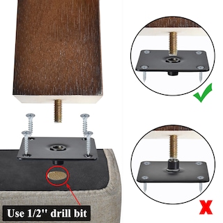 Foto 3 | Foto 3 | Juego De 4 Patas Para Muebles Aoryvic Madera Cuadrada 20 Cm Color Marrón - Venta Internacional.