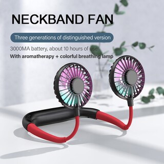 Foto 2 | Foto 2 | Mini Ventilador Portátil Con Cuello Usb Manos Libres Luz Deportiva Escritorio - Venta Internacional.