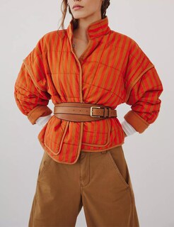 Foto 2 | Foto 2 | Chaqueta Internos Ligera De Invierno A Rayas Para Mujer - Venta Internacional.