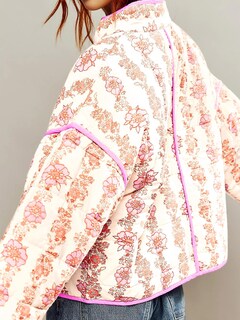 Foto 4 | Foto 4 | Chaqueta Tankaneo Para Mujer Acolchada Y Ligera Con Estampado Floral - Venta Internacional.