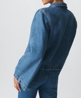 Foto 3 | Foto 3 | Chaqueta Vaquera Corta Louvasabuce Para Mujer Manga Larga Con Lazo En La Parte Delantera - Venta Internacional.