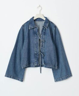 Foto 6 | Foto 6 | Chaqueta Vaquera Corta Louvasabuce Para Mujer Manga Larga Con Lazo En La Parte Delantera - Venta Internacional.