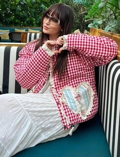 Foto 4 | Foto 4 | Chaqueta Acolchada Corta Wyeysyt Winter Gingham Red Para Mujer - Venta Internacional.