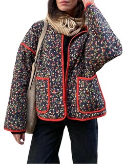Foto 1 | Foto 1 | Chaqueta Acolchada Corta Omoone Con Estampado Floral Y Acolchado Para Mujer - Venta Internacional.