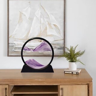Foto 2 | Foto 2 | Cuadro Artístico Con Arena En Movimiento Paisaje Arenoso De Aguas Profundas De Aoderun 12 Cm - Venta Internacional.