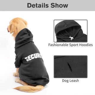 Foto 4 | Foto 4 | Sudaderas Con Capucha Bingpet Security Para Perros Para Climas Fríos Talla Xl - Venta Internacional.