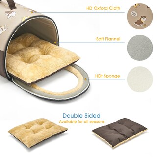 Foto 2 | Foto 2 | Pet Dog House Jiupety Cozy Cachorry House 2 En 1 Talla S Marrón - Venta Internacional.