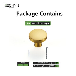 Foto 5 | Foto 5 | Pomo De Armario Lechyn De Latón Cepillado Dorado De 30 Mm De Diámetro Paquete De 10 - Venta Internacional.