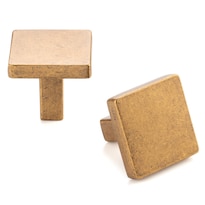 Pomos De Armario Askano Cuadrados De Latón Envejecido Zk2401 (paquete De 20) - Venta Internacional.