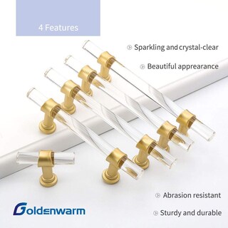 Foto 4 | Foto 4 | Asas De Armario Goldenwarm Ls9165gd76 Acrílicas De 76 Mm Paquete De 15 - Venta Internacional.