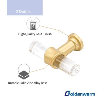 Foto 5 | Foto 5 | Asas De Armario Goldenwarm Ls9165gd76 Acrílicas De 76 Mm Paquete De 15 - Venta Internacional.