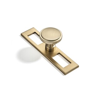 Foto 1 | Foto 1 | Empaquetado De 5 Pomos Para Armarios Placa Trasera Oro Cepillado 3 2 Cm - Venta Internacional.