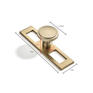 Foto 2 | Foto 2 | Empaquetado De 5 Pomos Para Armarios Placa Trasera Oro Cepillado 3 2 Cm - Venta Internacional.