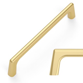 Foto 1 | Foto 1 | Tiradores De Armario Amerdeco En Oro Cepillado Paquete De 10 Unidades 128 Mm Con Orificios Centrales - Venta Internacional.
