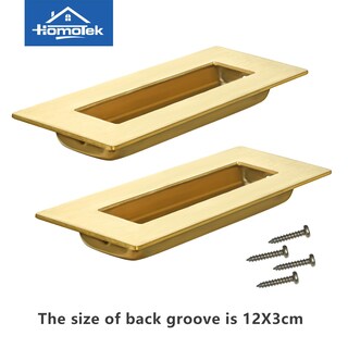 Foto 3 | Foto 3 | Tiradores De Puerta Homotek Para Armario Corredizo Empotrado 150 Mm Oro Cepillado - Venta Internacional.