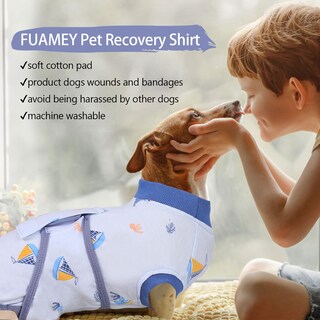 Foto 3 | Foto 3 | Traje De Recuperación Para Perros Fuamey Para Después De La Cirugía Castrado Azul - Venta Internacional.