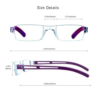 Foto 3 | Foto 3 | Gafas De Lectura Visionglobal Blue Light Blocking +3.25 - Venta Internacional.
