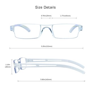 Foto 3 | Foto 3 | Gafas De Lectura Visionglobal Blue Light Blocking +3.25 - Venta Internacional.