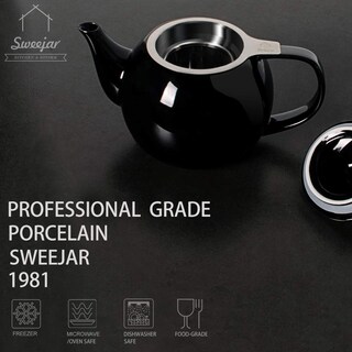 Foto 2 | Foto 2 | Tetera Sweejar De Porcelana Con Infusor De Acero Inoxidable De 900 Ml Color Negro - Venta Internacional.