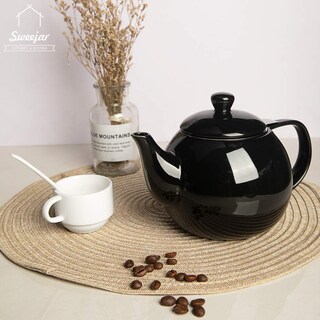 Foto 4 | Foto 4 | Tetera Sweejar De Porcelana Con Infusor De Acero Inoxidable De 900 Ml Color Negro - Venta Internacional.