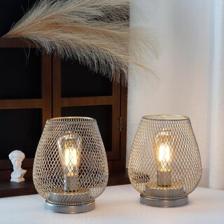 Foto 7 | Foto 7 | Farol Jhy Design Con Forma De Jaula Metálica Led Funciona Con Pilas Juego De 2 - Venta Internacional.