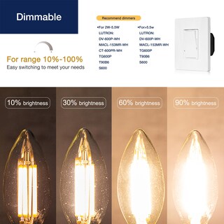 Foto 6 | Foto 6 | Bombillas Led Para Candelabro Flsnt 5 5 W 800 Lm B11 E12 2700 K Paquete De 12 - Venta Internacional.