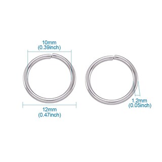 Foto 5 | Foto 5 | Anillos Jump Rings Craftdady De Acero Inoxidable 12 Mm Redondos 1 2 Mm 1000 Unidades - Venta Internacional.