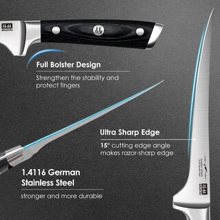 Foto 4 | Foto 4 | Cuchillo Para Filetear Shan Zu Cuchillo Para Filetear 18 Cm De Acero Inoxidable Alemán - Venta Internacional.