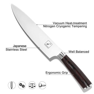 Foto 2 | Foto 2 | Cuchillo De Chef Imarku Home Essentials De Acero Hc De 20 Cm Con Caja De Regalo - Venta Internacional.
