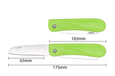 Foto 2 | Foto 2 | Cuchillo Para Frutas Woiwo De Acero Inoxidable Plegable 32 G Color Verde - Venta Internacional.