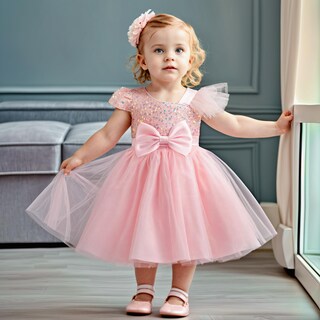 Foto 3 | Foto 3 | Vestido Hnxdyy Para Fiesta De Bebé Niña Lentejuelas Boda Concurso De Bodas 1 Año - Venta Internacional.