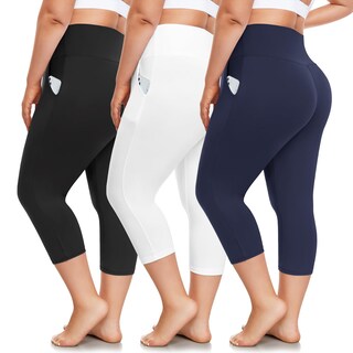 Foto 1 | Foto 1 | Leggins Capri Fullsoft Talla Grande Con Bolsillos Para Mujer 2xl-4x - Venta Internacional.