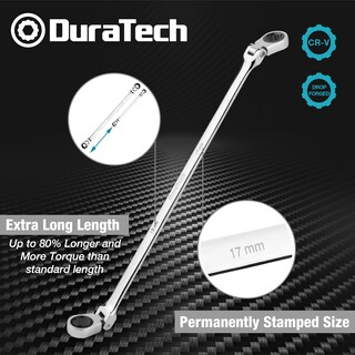 Foto 2 | Foto 2 | Llave De Trinquete Con Cabeza Flexible Duratech 17 X 19 Mm Extra Larga - Venta Internacional.