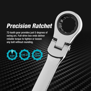 Foto 3 | Foto 3 | Llave De Trinquete Con Cabeza Flexible Duratech 17 X 19 Mm Extra Larga - Venta Internacional.