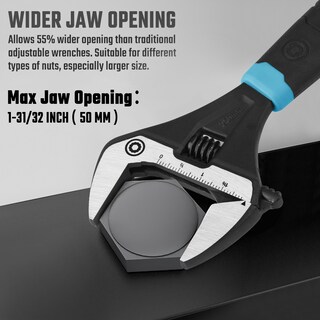 Foto 3 | Foto 3 | Llave Ajustable Duratech De Acero Cr-v De 10 Pulgadas De Ancho Con Apertura De Mordaza - Venta Internacional.