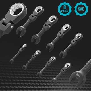 Foto 2 | Foto 2 | Juego De Llaves Duratech Stubby Flex-head Trincheting De 8 Piezas Sae - Venta Internacional.