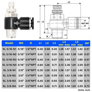 Foto 2 | Foto 2 | Válvula De Control De Flujo De Aire Tailonz Pneumatic Sl-3/8-n2 Paquete De 3 - Venta Internacional.