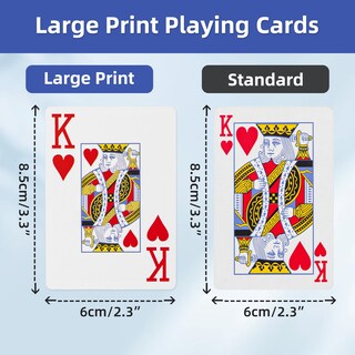 Foto 4 | Foto 4 | Juego De 6 Cartas Fanwer Con Estampado Grande Para Personas Mayores - Venta Internacional.