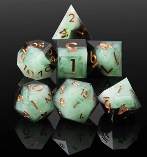 Foto 4 | Foto 4 | Juego De Dados Yemeko Sharp Edge Hecho A Mano En Resina Para Dnd Ttrpg - Venta Internacional.