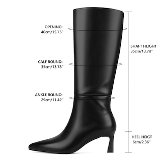Foto 2 | Foto 2 | Botas Sovanyou Knee High Leather Negras Para Mujer - Venta Internacional.