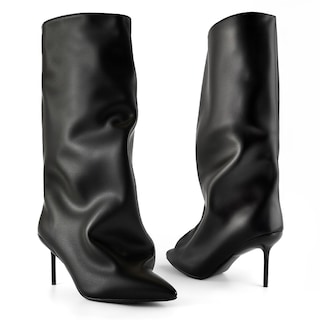 Foto 1 | Foto 1 | Botas Hasta La Rodilla Lunhonk Shark Para Mujer Tacón De Aguja Y Punta Puntiaguda - Venta Internacional.