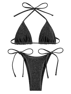 Foto 5 | Foto 5 | Conjunto De Bikini Rinabe Para Mujer Tanga Atrevido Traje De Baño Negro Talla S - Venta Internacional.